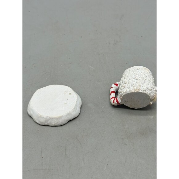 mini Santa Claus Ceramic Miniature Mug Plate Set Christmas Themed Decor READ - Picture 5 of 5